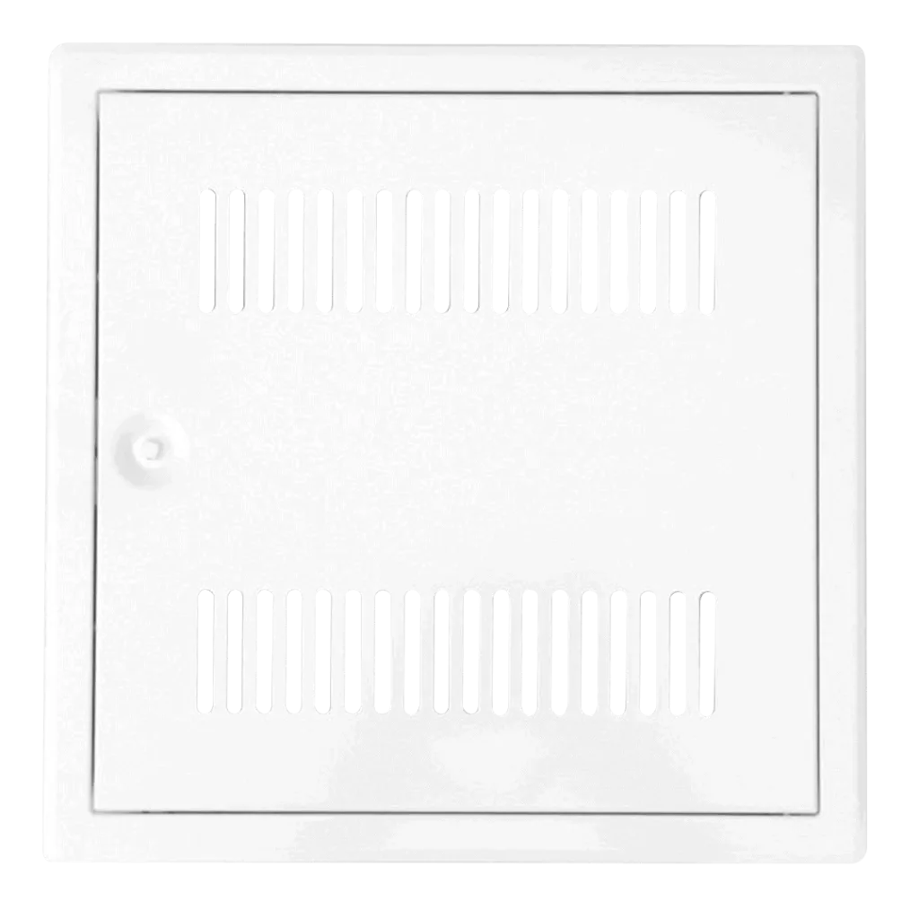 Revisionstür Tempo Softline belüftet mit Lüftungsgitter, Öffnung Vierkantschlüssel, 200×200 bis 600×600 mm