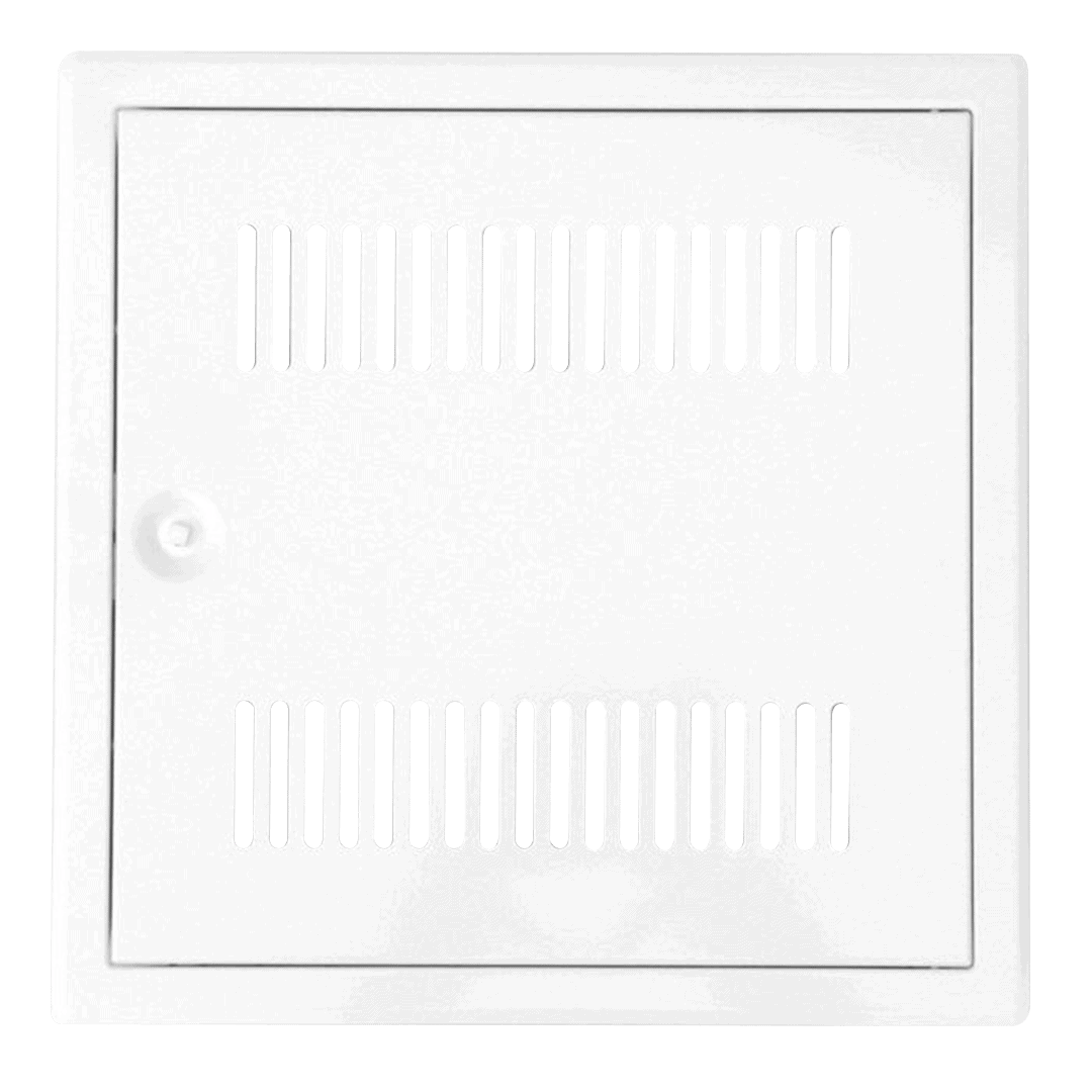 trappe-de-visite-metallique-cle-4-pans-tempo-softline-ventil.png Revisionstür Tempo Softline belüftet mit Lüftungsgitter, Öffnung Vierkantschlüssel, 200×200 bis 600×600 mm