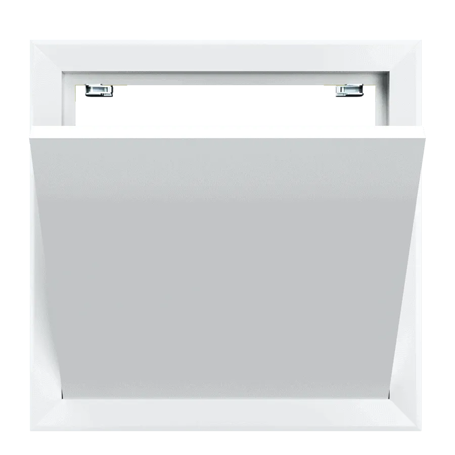 trappe-de-visite-tempo-softline-etanche-air-poussiere-04.webp Revisionstür Tempo Softline aus Stahlblech, luft- und staubdicht, für Wand und Decke, 200×200 bis 600×600 mm